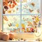 Tanlaby Autumn Static Window Clings - Fall Leaves Flowers Butterfly Mushroom Decals